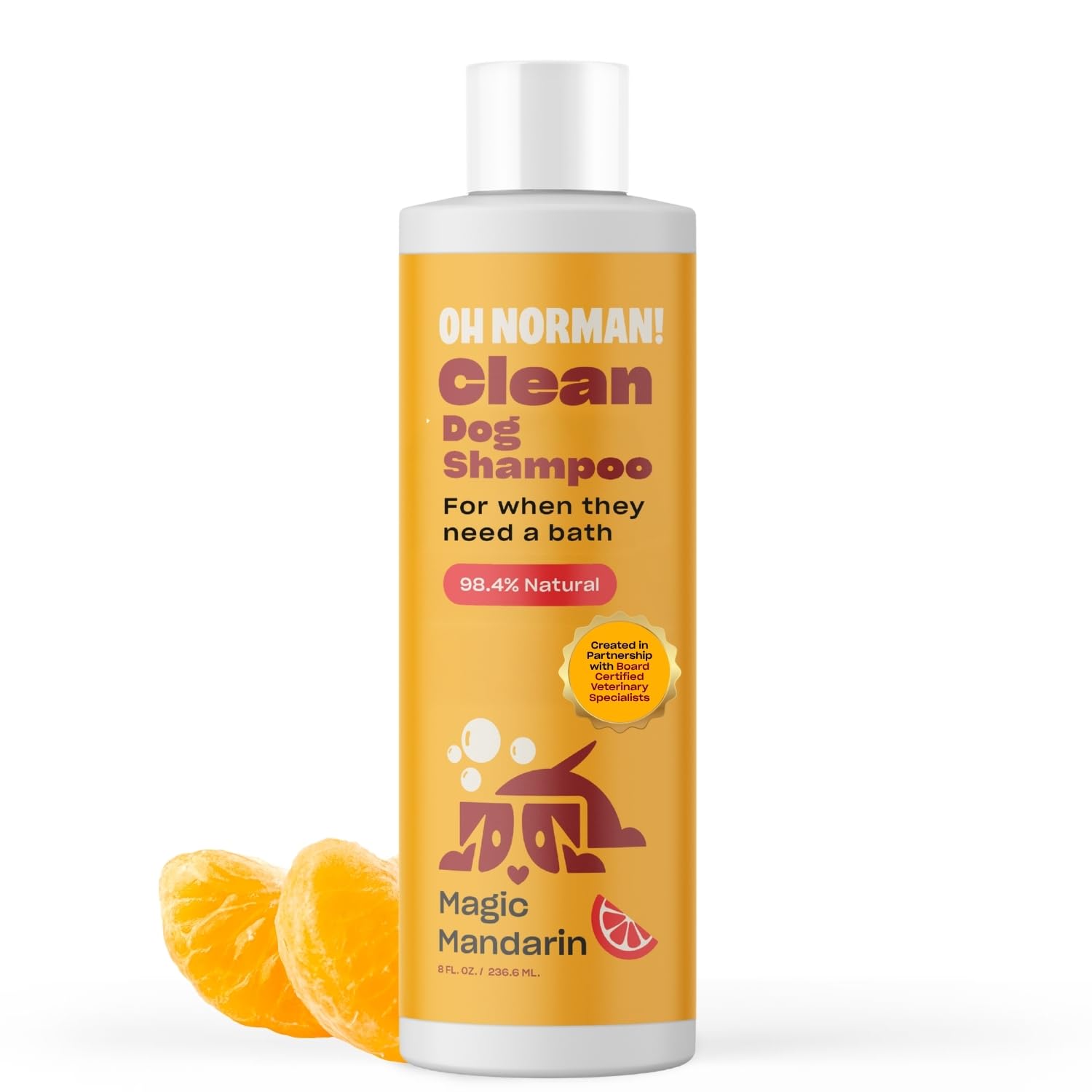 Clean Sensitive Skin Dog Shampoo for Stinky, Smelly Dogs | Gentle & Hypoallergenic Foam