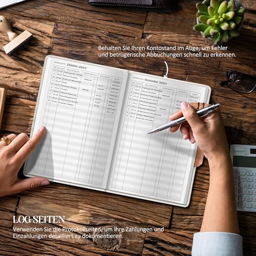 BIROYAL Kassenbuch A5-120 Seiten Haushaltsbuch, Budget Planner & Kassenbücher - Einnahmen Ausgaben Buch - Haushaltsbuch zum Eintragen - Kassenbuch Kleinunternehmer- Ausgaben Tracker Finanzplaner