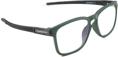 Eyewearlabs Blu | Computer Glasses | Zero Power Blue Cut Glasses | Blue Light Filter Glasses | Anti- Glare | Blocks Harmful Rays | UV Protection Specs | For Men & Women | Medium | BBComputer Glasses