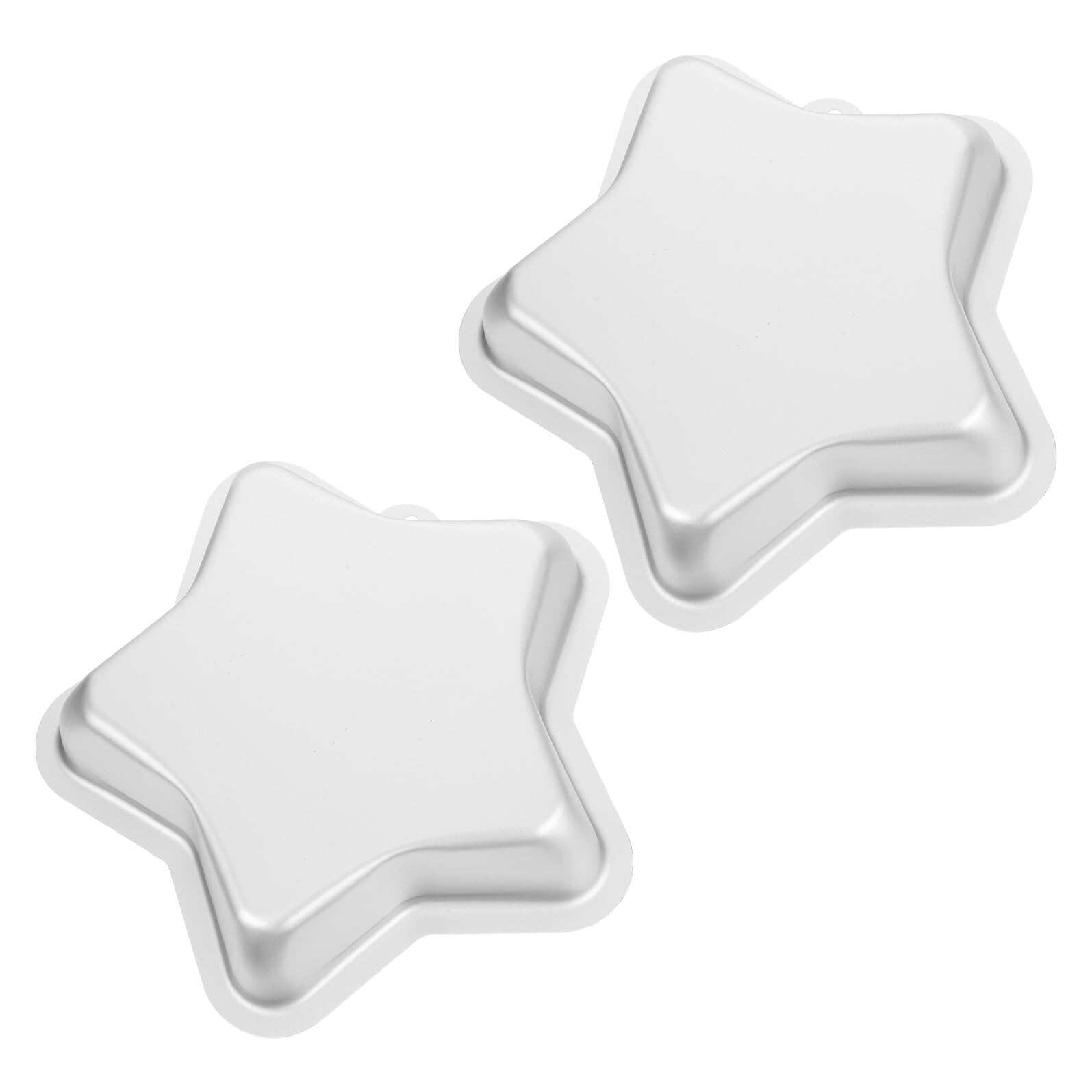 Set 2 Stampi da Forno a Forma di Stella in Metallo Antiaderente Teglie per Torte e Crostate Stampi per Dolci Decorativi Riutilizzabili per Feste e Celebrazioni