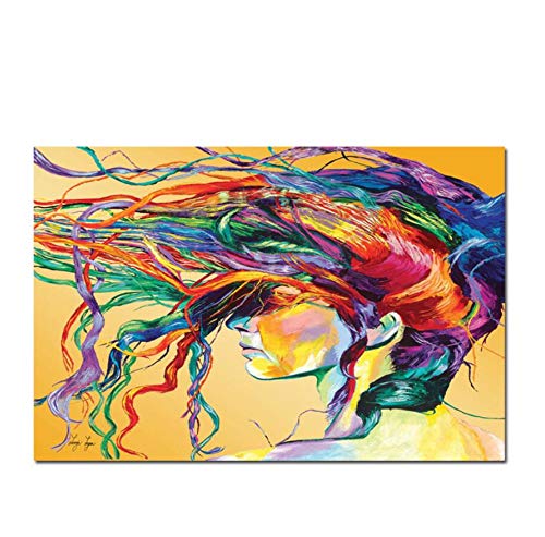 Chaoaihekele Aquarelle Fille Pop Art Toile Peinture Figure Peinture Impressions Et Affiches Nordique Abstraite Mur Photo Pour Salon Décor Pas De Cadre 60X100 Cm Cover