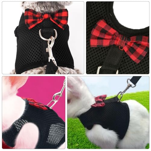 GANAZONO Atmungsaktives Hundegeschirr Satz aus Nylon für Kleine Haustiere mit Bequemem Brustgurt und Verstellbarem Modischem Design für Outdoor Ausflüge – Bild 7