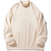 Bollrllr 2024 Winter Men's Retro Warm Loose Sweatshirt Round Neck Soft Pullover Top