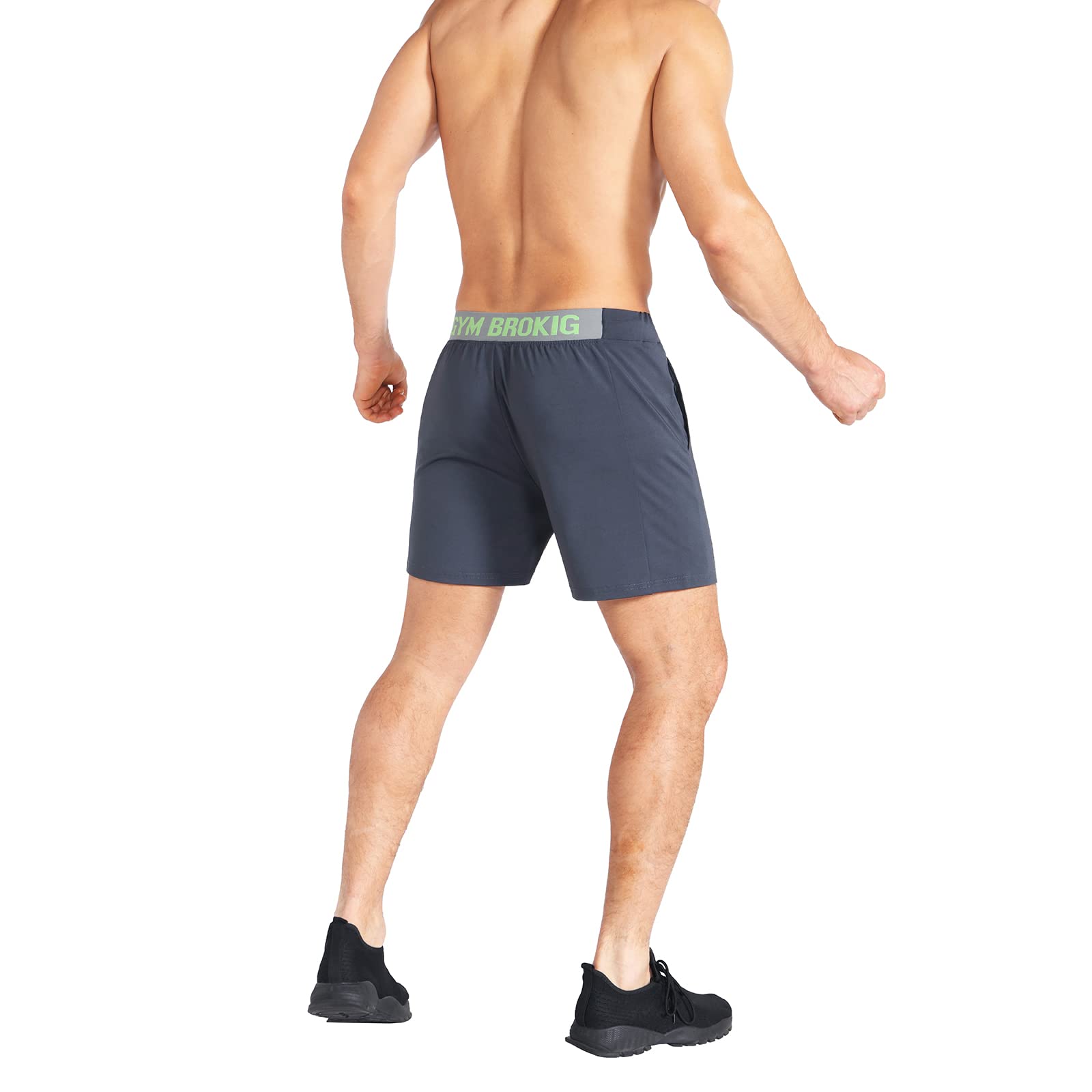 BROKIG Laufhose Herren Kurz Trainingsshorts Running Shorts | Herren Sport Shorts Schnell Trocknend Kurze Hose, Fitness Sporthose Herren Kurz, Gym Workout Shorts