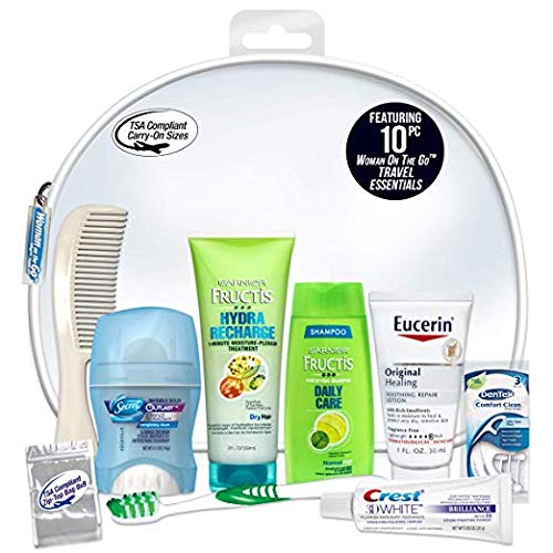 Convenience Kits Women's Deluxe 10-Piece Travel Kit, Featuring: Fructis Hair Products