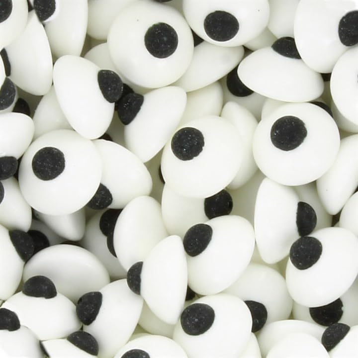 Edible Sugar Eyes Cake Decorations For Animals Monsters And Aliens On Cakes Cupcakes Muffins Cookies white x50g