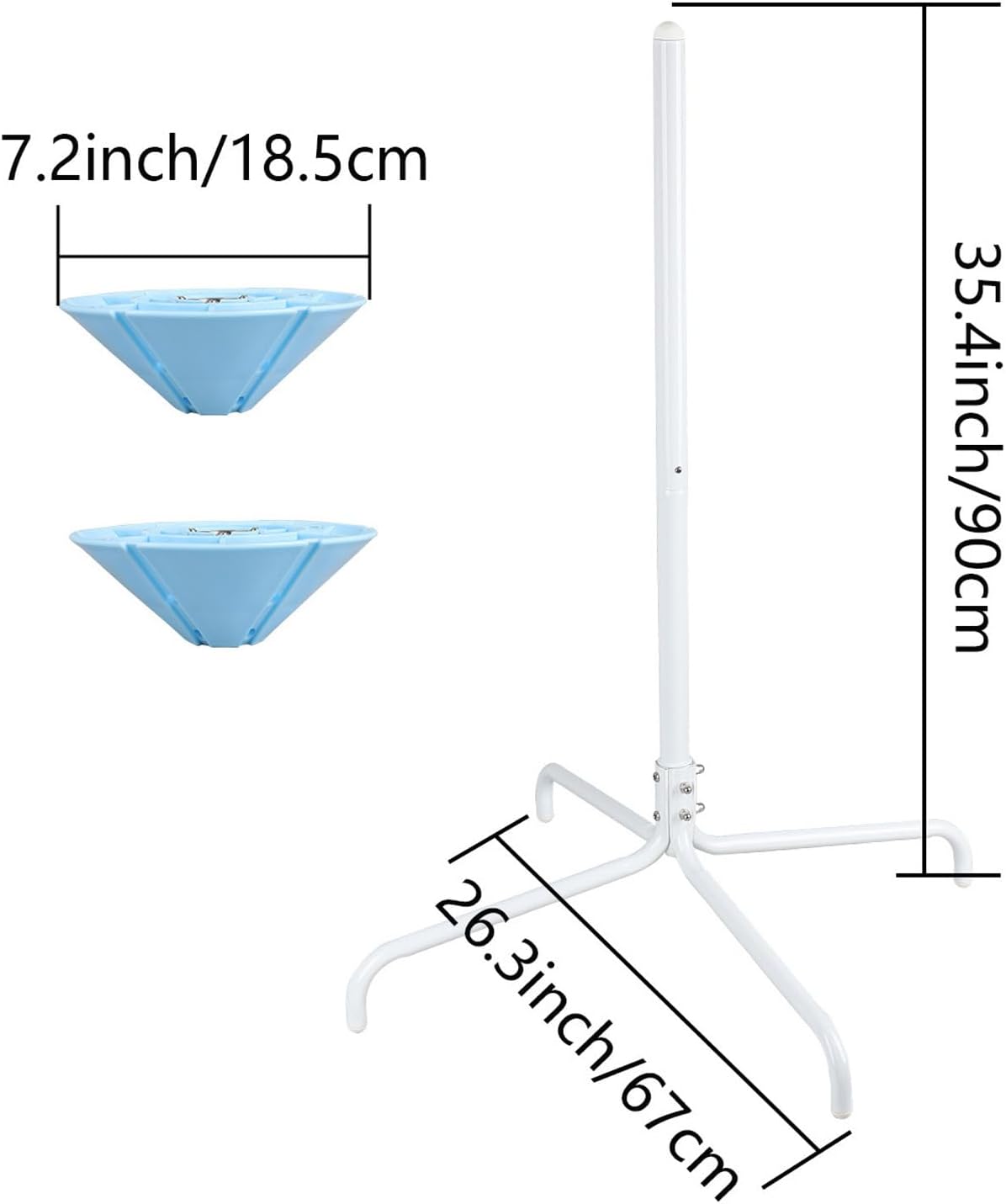 Pool Filter Cleaner Tool with Stand, 360° Rotating Cartridges Washer Stainless Steel Efficient Cleaning Swimming Pool Filter Cleaner with Stable Base, for Spas, Hot Tubs