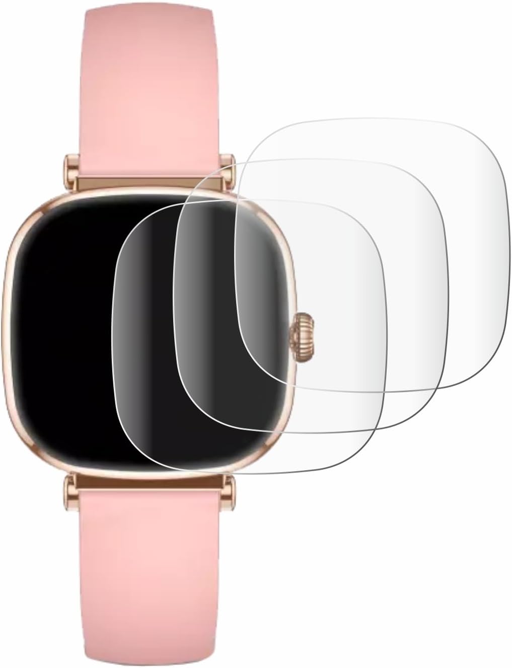 4 Pack Full-Screen Protection Film Compatible with KSIX Iria Smartwatch 1.7" Full Cover Screen Protector 3D Curved [Edge to Edge]