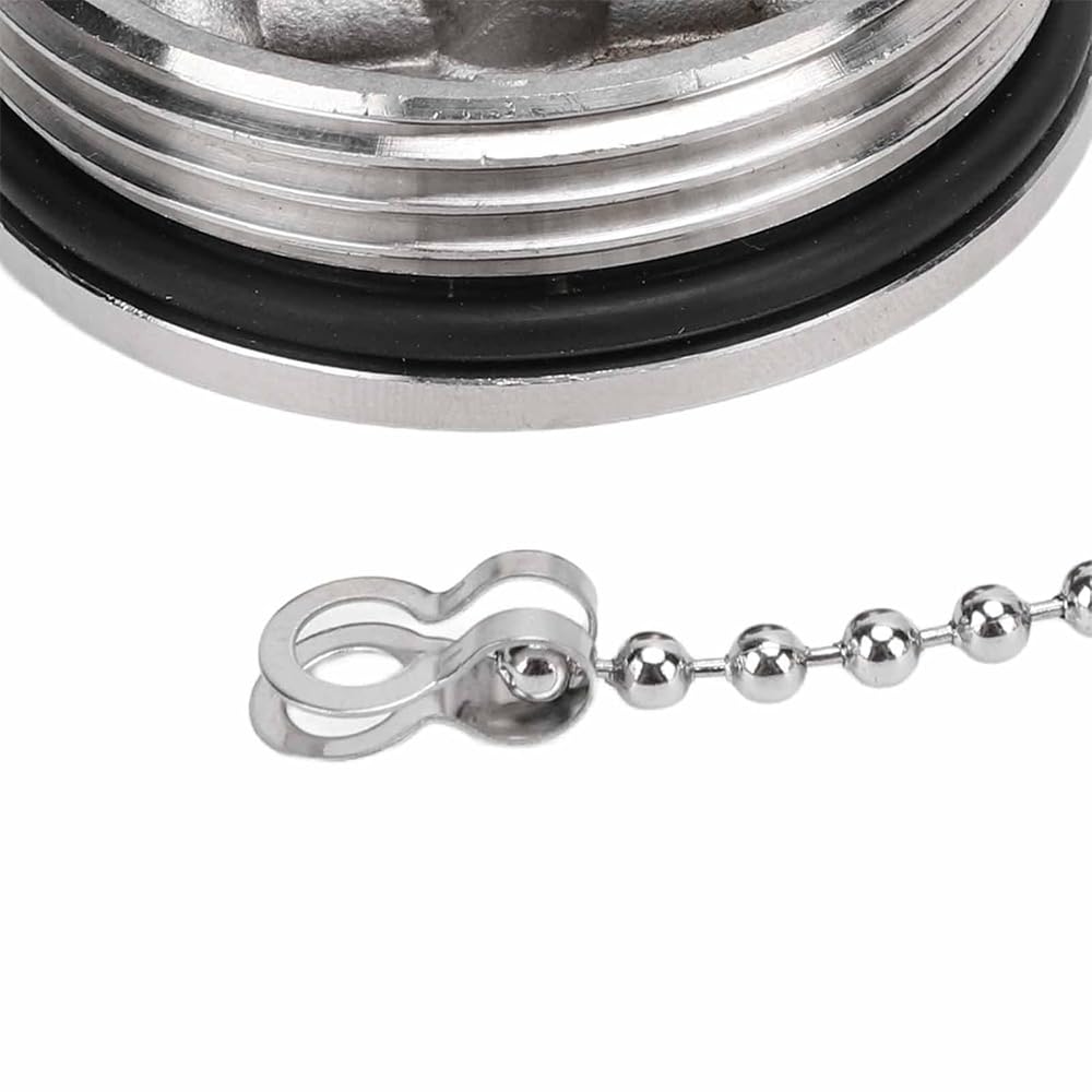 Tapa de depósito de combustible marino de 38 mm, tapa de tanque de llenado de barco de acero inoxidable 316 con llave para barco, caravana, yate
