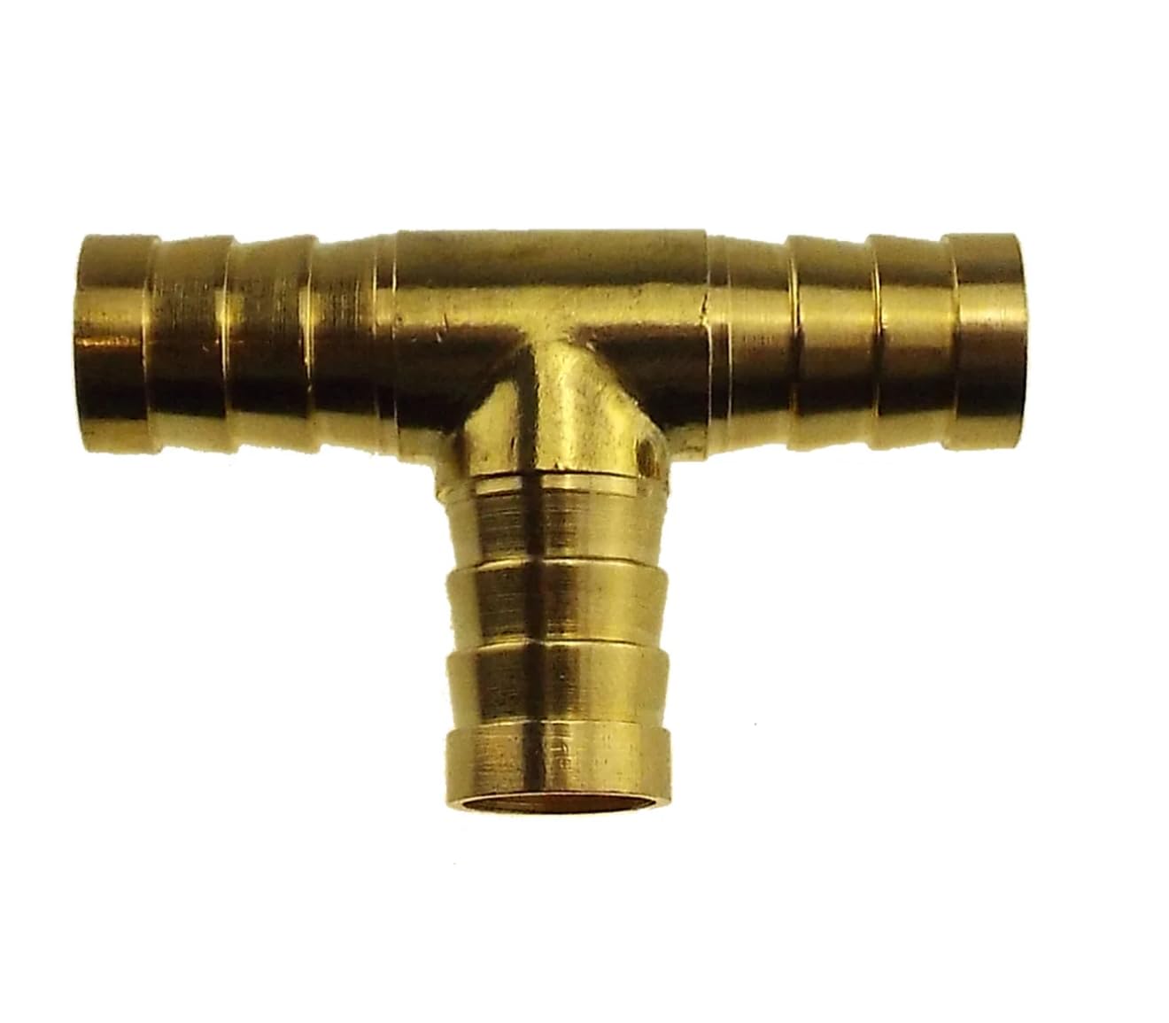 (8Mm - 8Mm) T Brass 3-Way Hose Joiner Barbed Connector For Air Fuel Water And Pipe Tubing 5056697212603