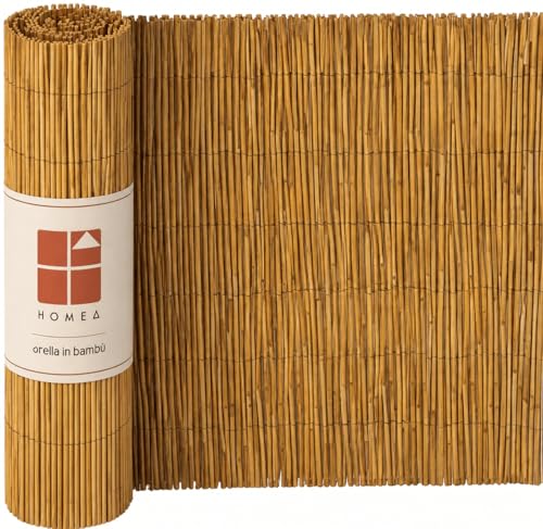 Homea Canniccio Arella Stuoia in bambù Naturale 150x300 cm – Frangivista/Frangivento per Esterni