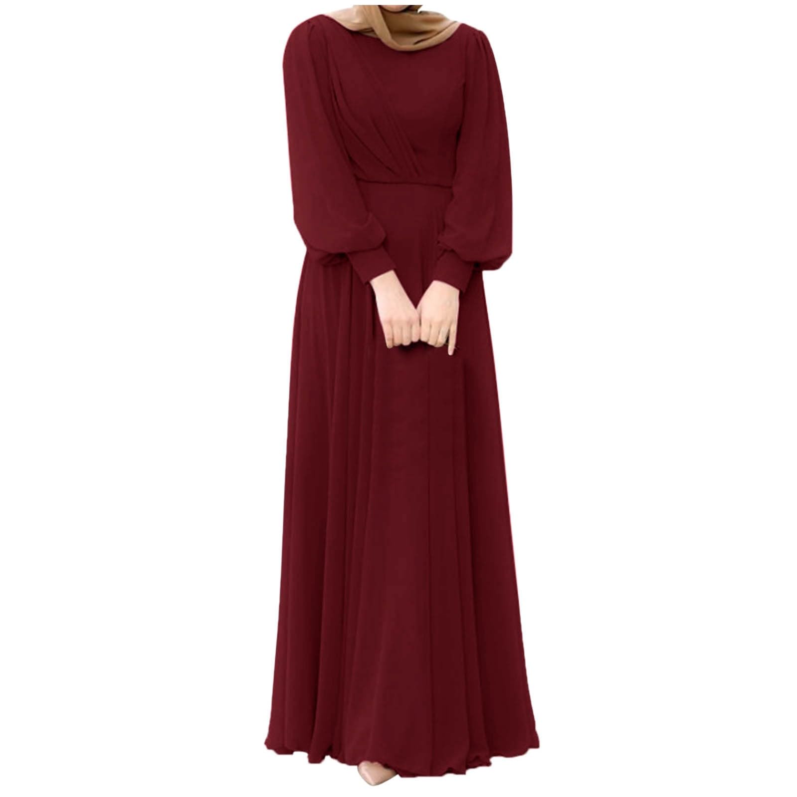 Robe de Prière Musulmane Femme Robe de prière Abaya Islamique Une pièce à Manches Longues Ethnique Longue Ramadan Robes de Prière Tenue Vetement pour Soirée, Ramadan, Aid, Prière, Fête