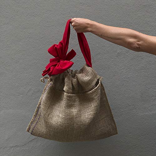 Bolso negro gigante de piel con solapas, pieza única