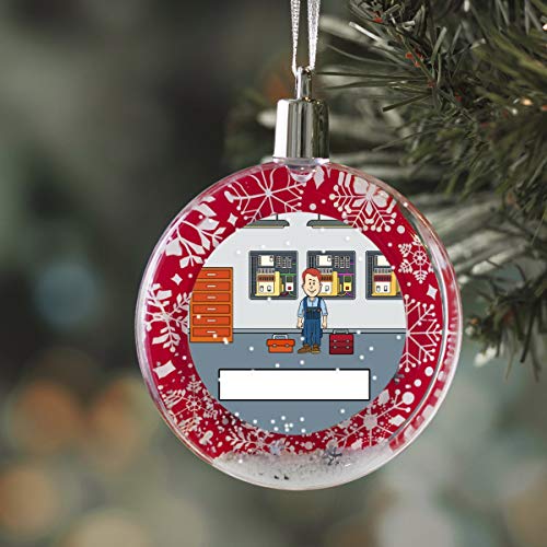 PrintedPerfection.com Personalized StoryLine Cartoon Caricature Snow Globe Christmas Ornament: Teacher, High School - Female