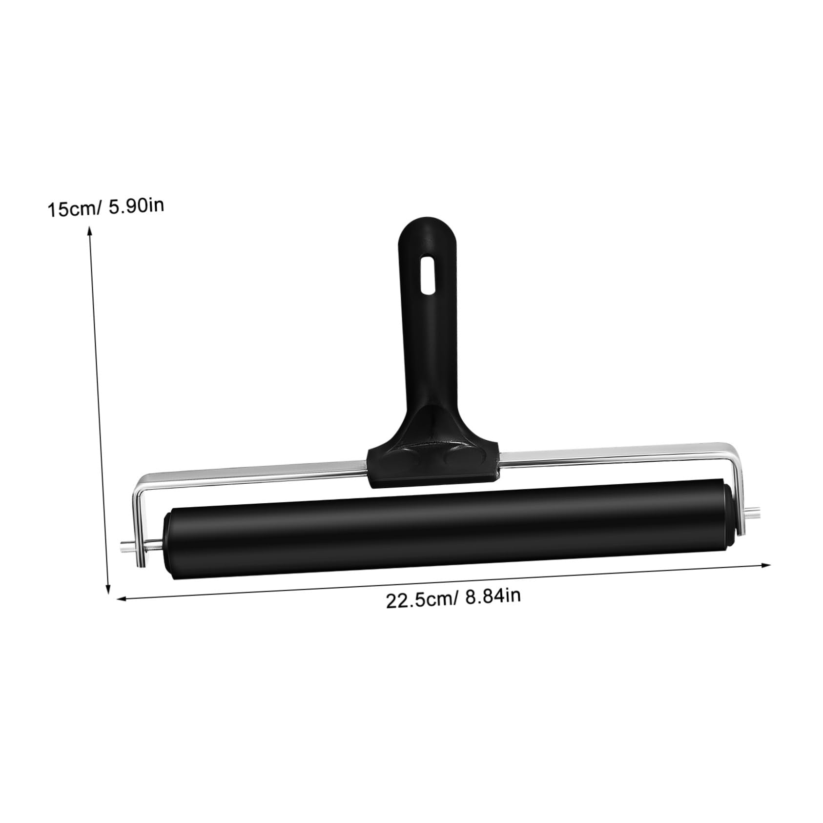 Druckwalzen 3 Stück Schwarz aus Gummi 6cm 10cm 20cm