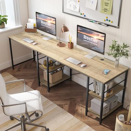 Bestier 95.2” L Shaped Desk, Reversible Corner...