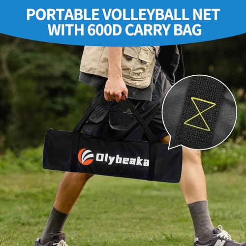 image for Olybeaka 20FT Outdoor Volleyball Net Set System for Backyard Beach wit