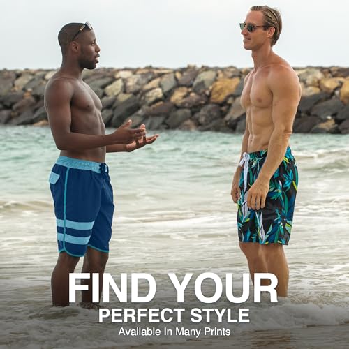 Image of Kanu Surf Men's Big Viper Extended Size Stripe Swim Trunk