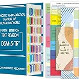 Index Tabs for DSM-5-TR, DSM-5, Color-Coded and Laminated DSM-V-TR Tabs, with 18 Blank Tabs, Alignment Guide and Inspirational Bookmark Included, Tear-Resistant & Waterproof