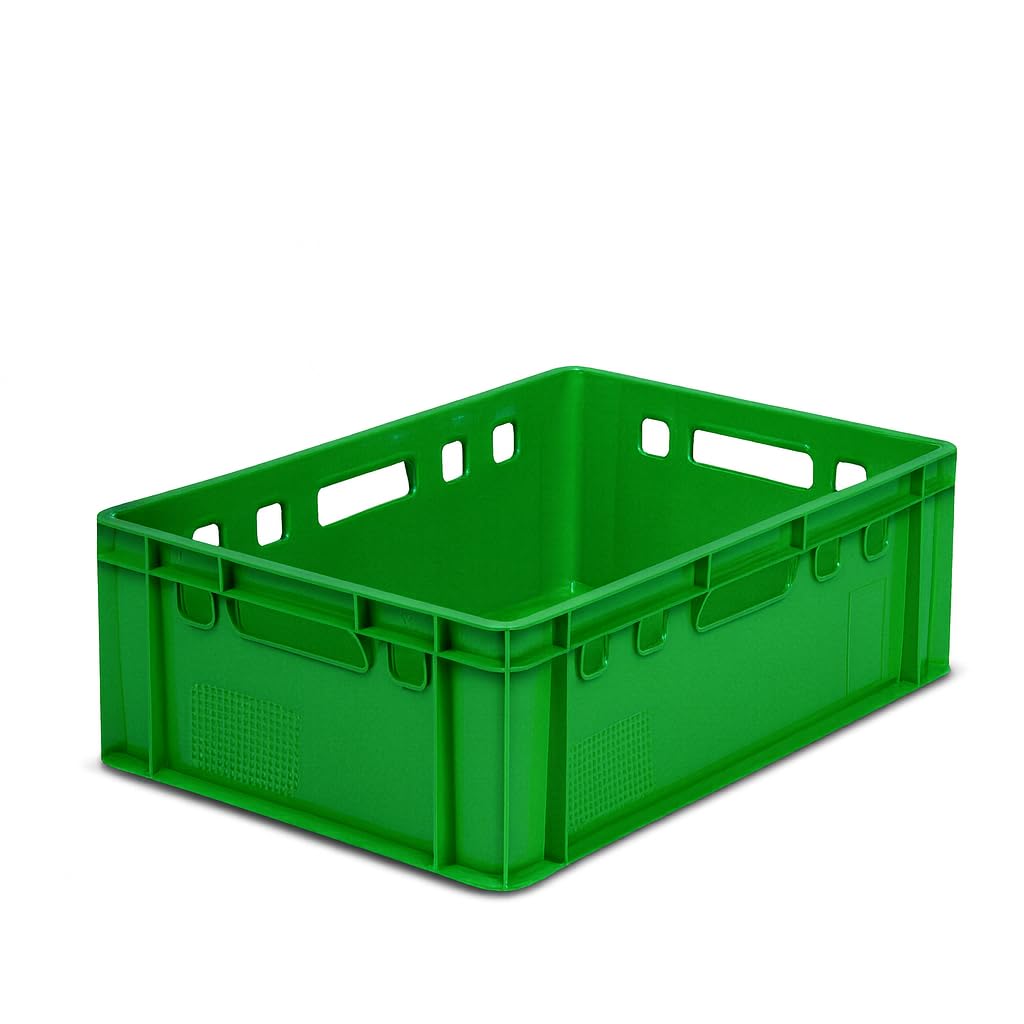 gardivo Eurobox - Caja para carnicería, color verde, 5 unidades, 60 x 40 x 20 cm, color negro