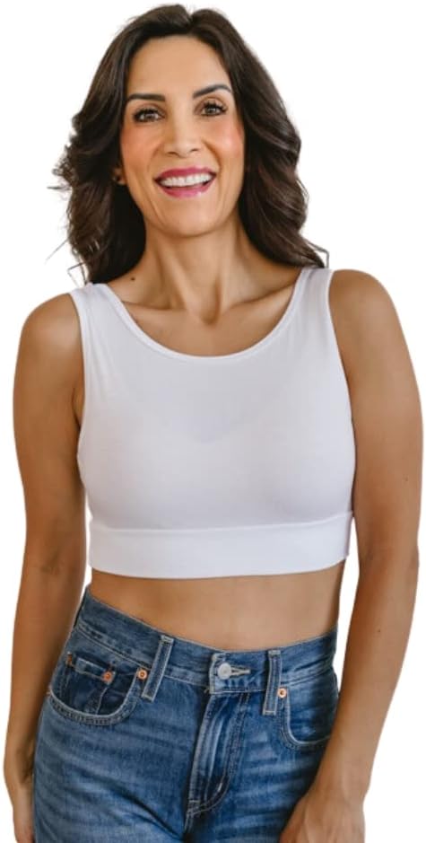 Women Tank Top Cami Layering HALFTEE Tank Sleeve Tee | Demi Crop Undershirt for Women & Teens XS-6X
