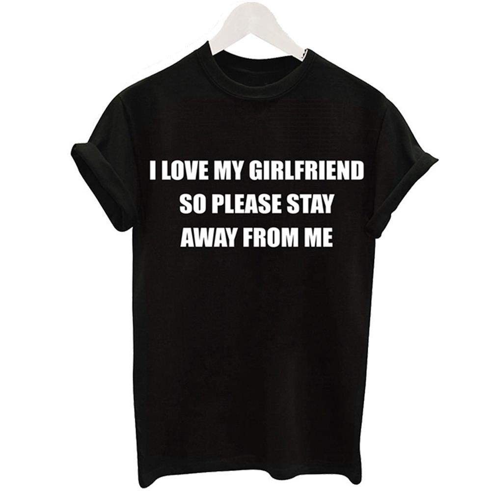 Amazon.co.jp: YiZiFUKU 綿 Tシャツ メンズ I LOVE MY GIRLFRIEND ユニ