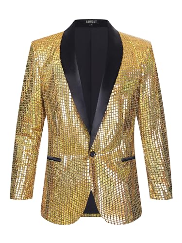 Nawgut Sequin Blazer Sparkle Suit Disco Prom Jacket Party Shiny Tuxedo Banquet Celebration Fashion Sport Coat for Mens Adult2