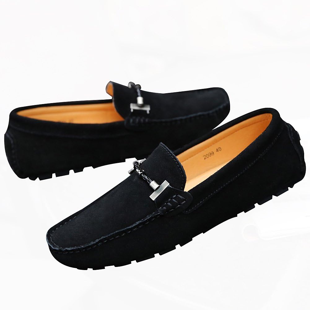 Herren Elegant Schnalle Halbschuhe Komfort Wildleder Fahrschuhe Stilvoll Mokassin Slippers Hausschuhe Pantoffeln