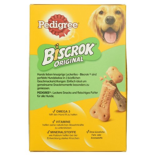 Pedigree Biscrok Hundesnacks 3 köstlichen Geschmacksrichtungen, 500 g
