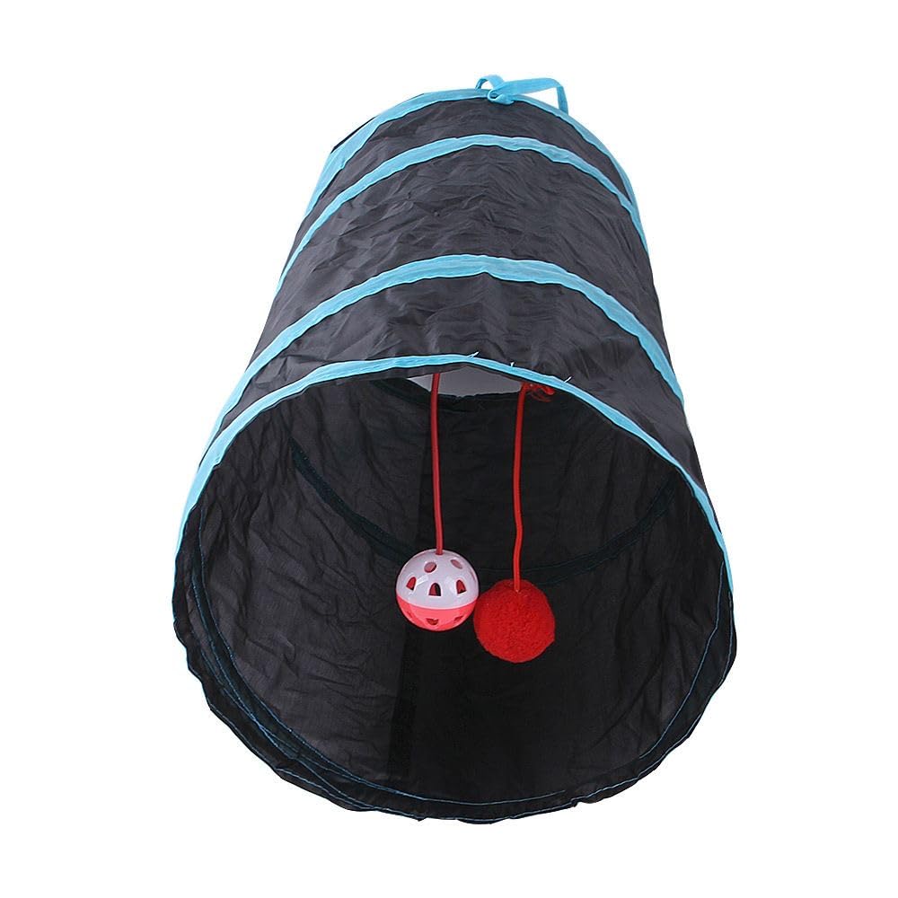 Túneles para gatos para interiores y exteriores, túnel grande para gatos, juguete para gatitos, conejos, 2 vías