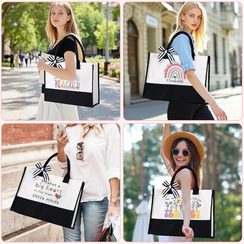 Image of UAREHIBY Teacher Appreciation Week Gift In Bulk,Teacher Gifts for Women Tote Bag,End of Year Teacher Thank You Gift,Back to School,Christmas Valentine Day Gifts for Teachers