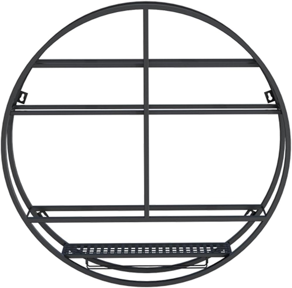 Metal Round Wine Rack Hanging Rack,Large Capacity Wine Holder,Simple Type with Light Wine Rack,Modern Minimalist Style Wall Mounted Wine Rack,for Kitchen Living Room Home Cafe (Col