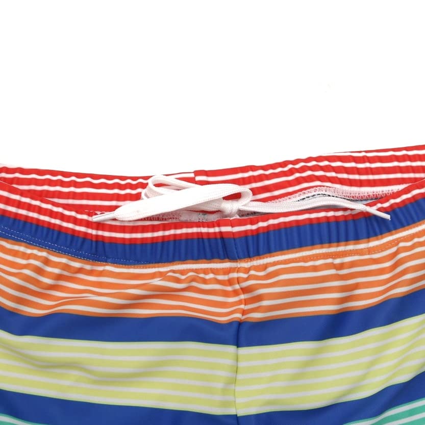 Yellow Bee Striped Trunks for Boys, 10-12 Years, Multi Multicolour 3