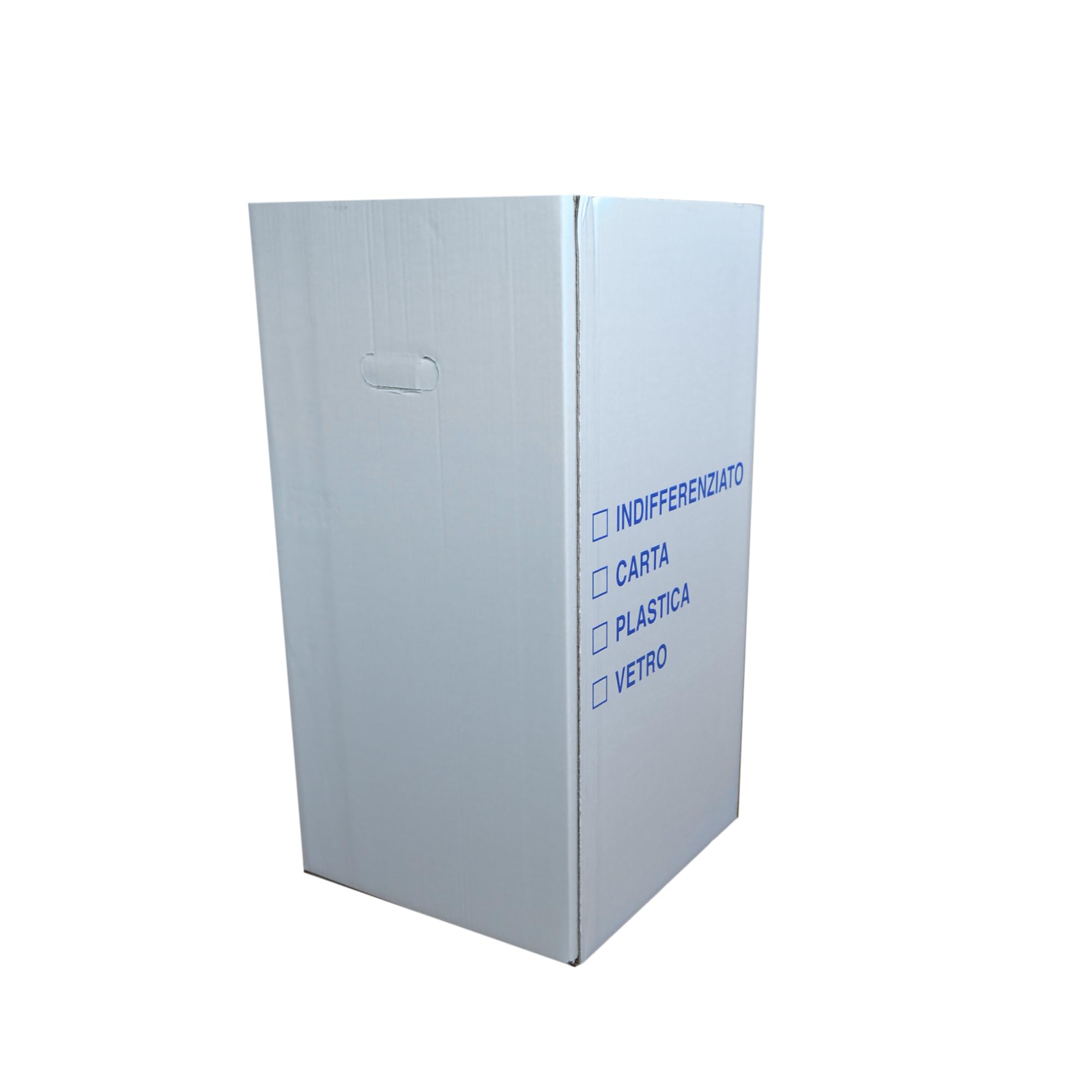 10 Contenitori Porta Rifiuti In Cartone - 35x35x70 Cm, Per Raccolta Differenziata (Plastica, Carta, Vetro)