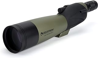 ultima 80 straight spotting scope 20-60x zoom eyepiece multi-coated optics for bird watching, wildlife, scenery and hunting waterproof fogproof includes soft carrying case