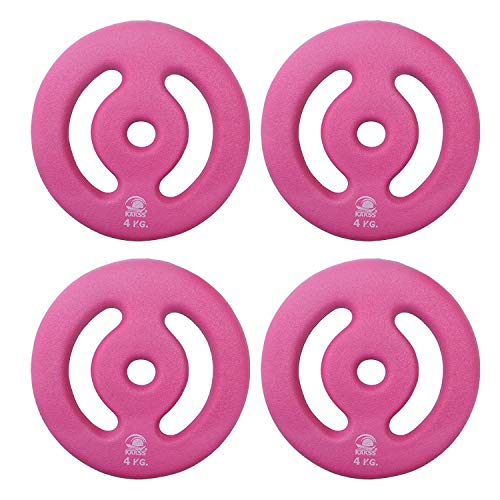 KAKSS NEOPHRANE COATED WEIGHT PLATES 4kg x 4pc (30-MM CENTER HOLE) (4) ( PROUDLY MADE IN INDIA)