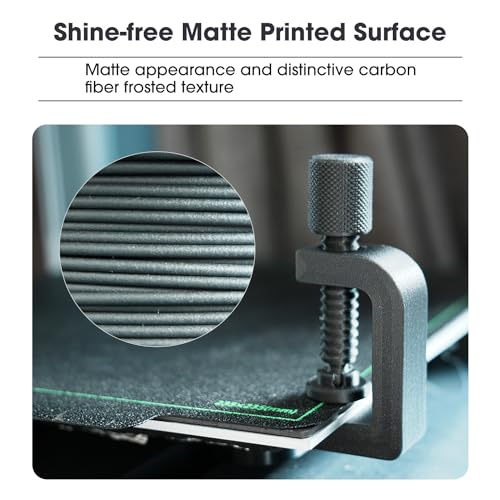 Image of eSUN Carbon Fiber PLA Filament 1.75mm, Matte Texture 3D Printer Filament Carbon Fiber Reinforced PLA for Fast Printing, 1KG Spool (2.2 LBS) 3D Printing Filament for 3D Printers, Black