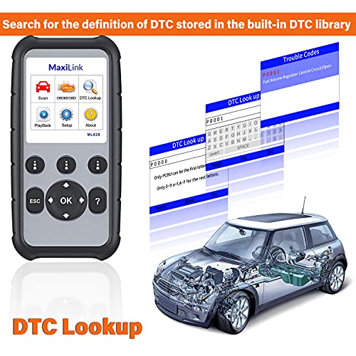 Autel MaxiLink ML629 Automotive OBD2 Scanner, 2026 Newer Model Upgraded of AL619, ML619, Car Code Reader Check Engine ABS SRS Transmission Diagnostic Scan Tool with Auto VIN, Ready Test, DTC Lookup - Image 6