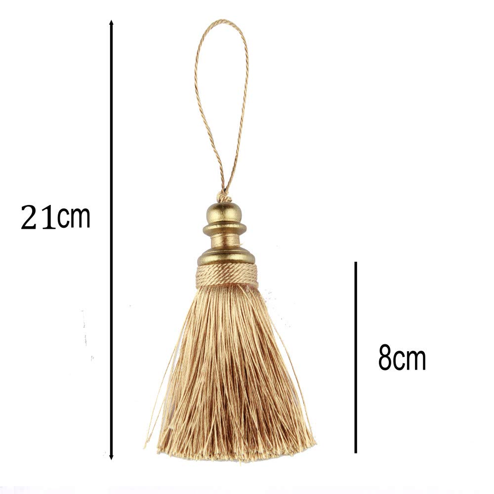 QUNINE 4 Piezas/8 Piezas de borlas largas para Manualidades, Suministros Decorativos, Bricolaje, Cortina, Ropa, cordón de Costura, Flecos, Adornos Colgantes, Mezcla, 4 Piezas (Mezcla de 4 Piezas)