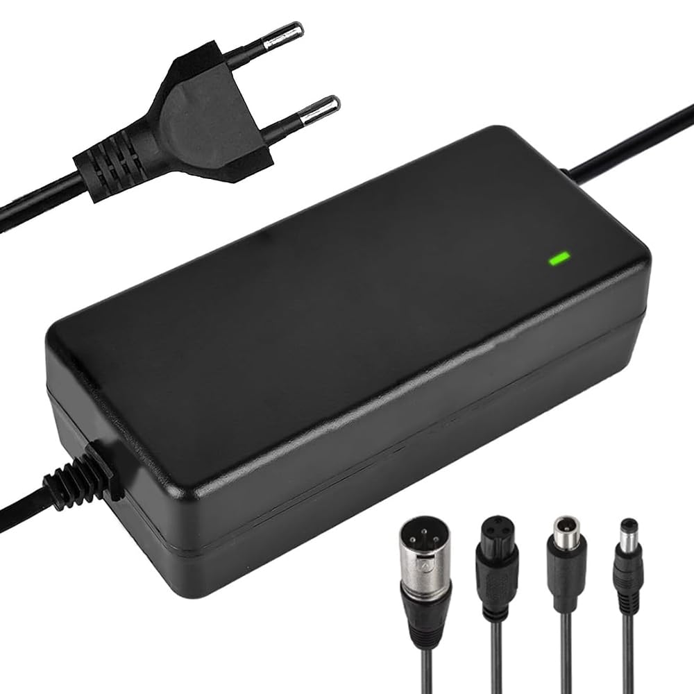 Ładowarka do skutera, Hoverboard, kabel do ładowania, ładowarka do skutera elektrycznego, uniwersalna ładowarka z 3 przyłączami, ładowarka do skuterów 36 V, ładowarka, wyjście 42 V, 2 A,