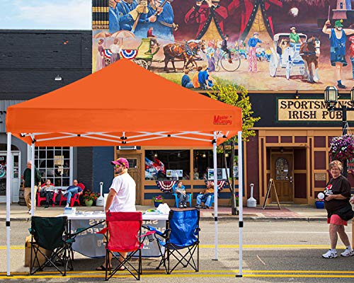 Image of MASTERCANOPY Pop Up Canopy Tent Commercial Grade 10x12 Instant Shelter (Orange)