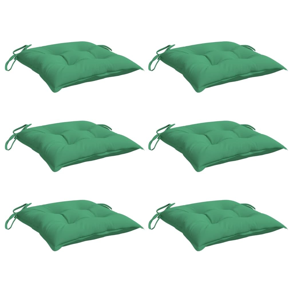 vidaXL Cojines para Palets 6 uds, Almohadas para Silla Sofá Asiento, Almohadillas para Muebles, Decoraciones para Jardín Patio, Tela Oxford Verde