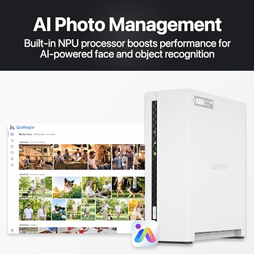 Image of QNAP 1 Bay Home NAS with 4TB Storage Capacity, Preconfigured Seagate IronWolf Drive Bundle, with 1GbE Ports (TS-133-14ST-US)