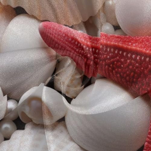 Wajiw 60 Inch Indoor Outdoor Round Tablecloth with Umbrella Hole and Zipper Waterproof Patio Table Cover for Camping Dining Room Party Outdoor Picnic,Starfis