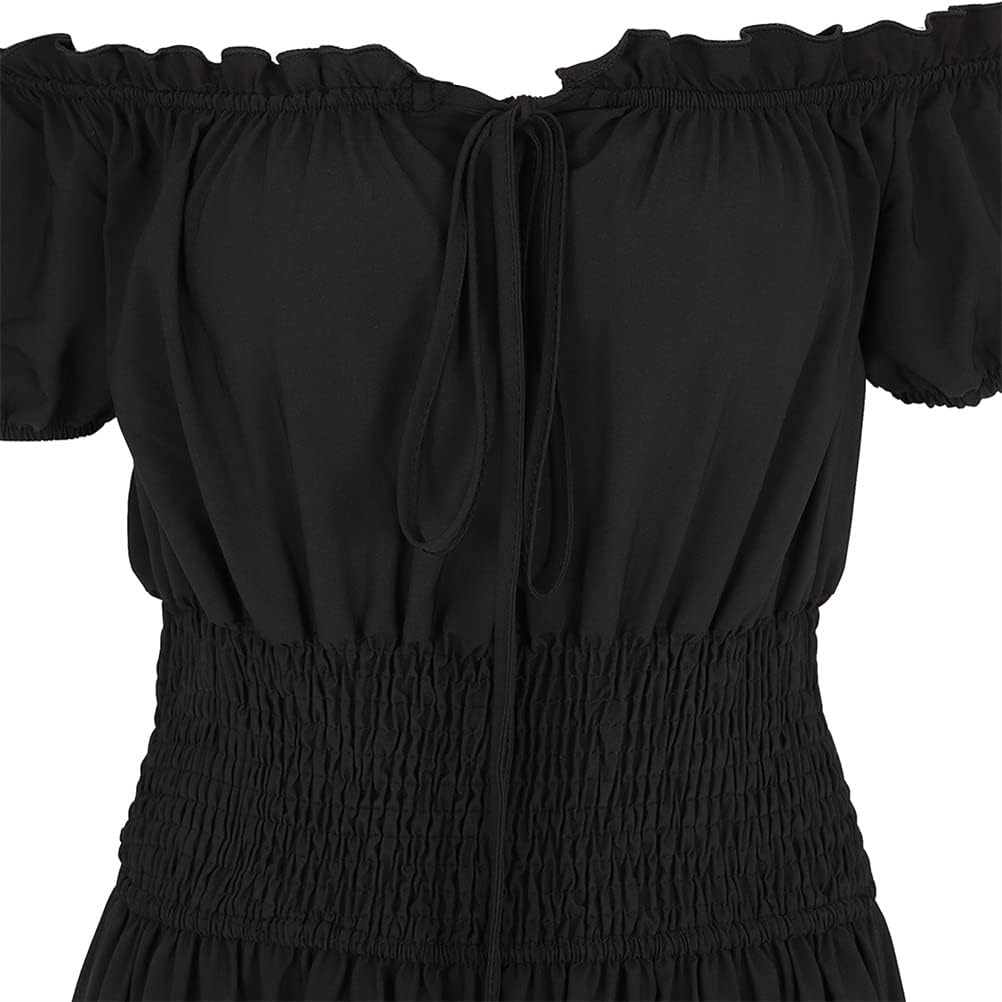 Renaissance Costume Women Medieval Irish Dress Retro Gown Waist Long Dresses