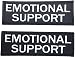 Leashboss Emotional Support Dog Patch for ESA Vest - Embroidered 2 Pack - Hook and Loop BOTH SIDES - 3 Sizes Available (Emotional Support, 1 x 2.75 Inch)