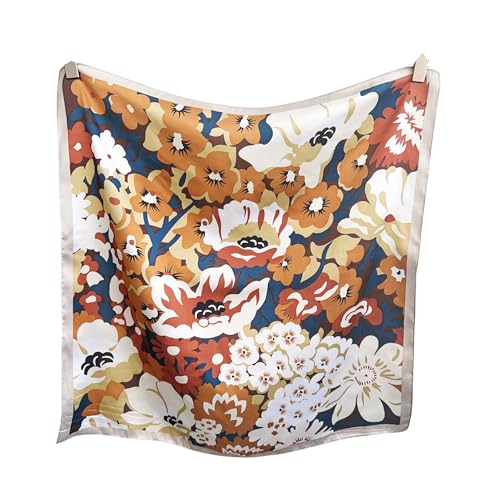 Image of Printed Poly Silken feel Scarf Stole for Women | Stylish, Soft, & Lightweight | Satin Feel Neck Scarf, Hair Scarf, Head Scarf for Women