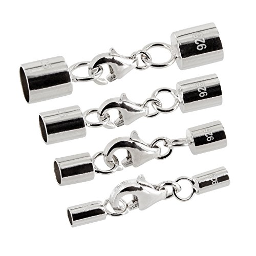 AURORIS - Karabinerverschluss aus 925 Sterling Silber - Loch: 3mm / 1 Stück