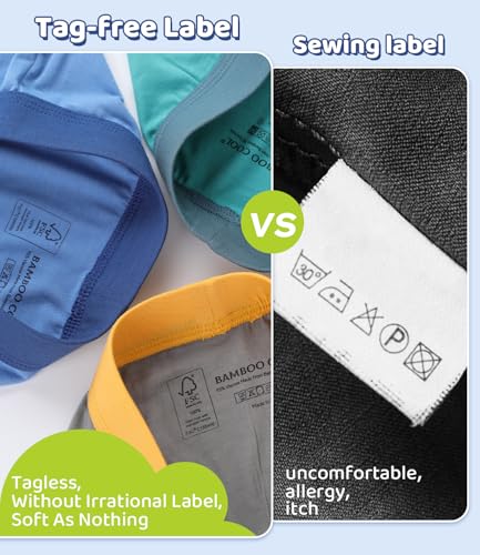 BAMBOO COOL Boys Briefs Underwear 2-18 Years Tag-Free Breathable Moisture-Wicking Bamboo Underwear 6 Pack4