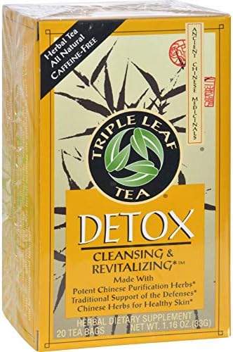 Triple Leaf Tea, Detox, 20 Tea Bags (Pack of 6)